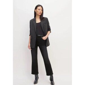 NWT Everlane Women's Black Kick Flare Denim Jeans Pant Organic Cotton MSRP $128